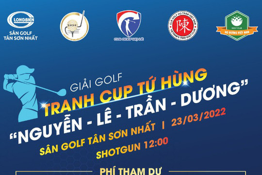Đội tuyển Golf Họ Dương giành cúp tại “Giải Golf tranh cúp Tứ Hùng Nguyễn – Lê - Trần - Dương”