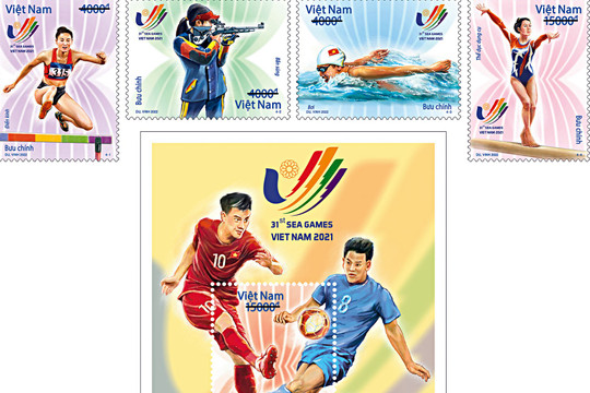 Phát hành bộ tem bưu chính chào mừng SEA Games 31