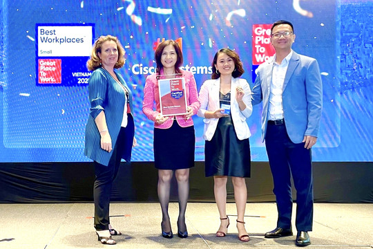 Cisco Việt Nam đứng đầu bảng xếp hạng nơi làm việc tốt nhất Việt Nam năm 2022