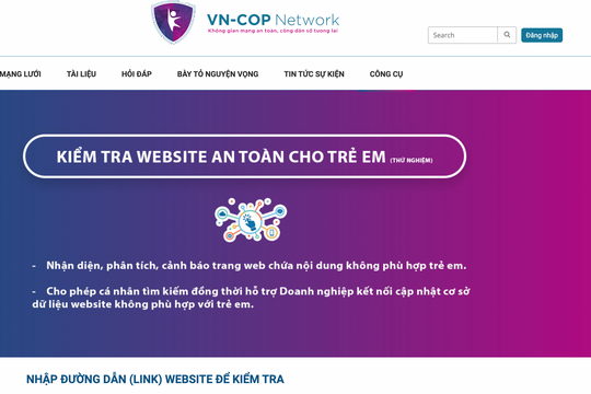 Ra mắt thử nghiệm công cụ kiểm tra website an toàn cho trẻ em