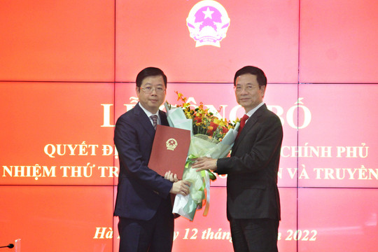 Công bố quyết định bổ nhiệm ông Nguyễn Thanh Lâm làm Thứ trưởng Bộ TT&TT