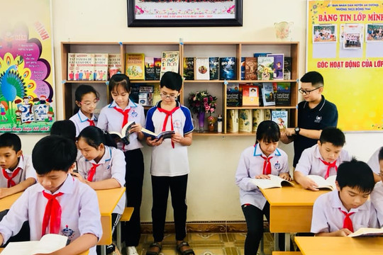 "Bước chân của sách" lan tỏa văn hóa đọc trong nhà trường