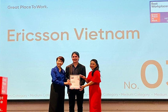Ericsson lọt Top 10 nơi làm việc tuyệt vời nhất tại Việt Nam năm 2023