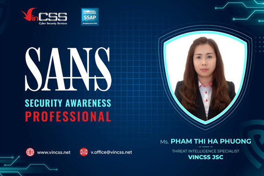Nữ chuyên gia Việt đầu tiên đạt chứng chỉ nâng cao nhận thức an ninh mạng của Mỹ