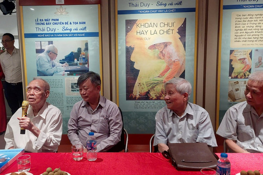 Cuộc đời “Sống và viết” của nhà báo lão thành Thái Duy
