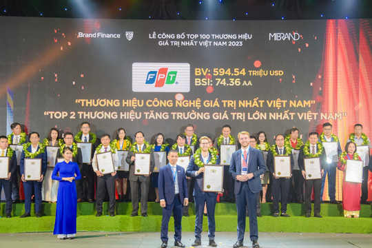 ‏FPT là Thương hiệu Công nghệ giá trị nhất Việt Nam‏