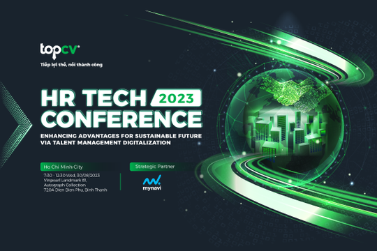 TopCV tiếp lợi thế cho tương lai vững bền bằng số hoá quản trị nhân tài cùng HR Tech Conference 2023