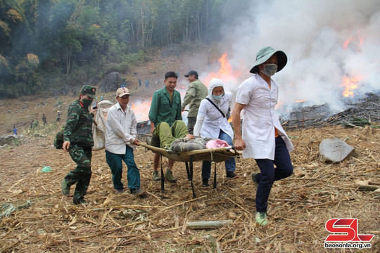 Diễn tập ứng phó cháy rừng và tìm kiếm cứu nạn năm 2023 tại xã Chiềng Xôm (Sơn La)