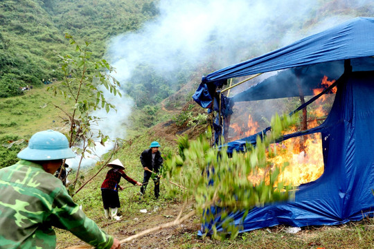 Diễn tập ứng phó cháy rừng và tìm kiếm cứu nạn huyện Yên Minh năm 2023