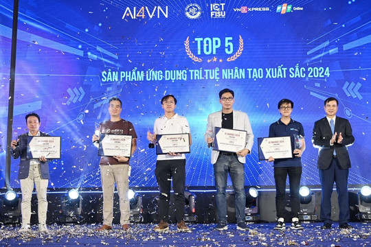 Trao giải Top 5 sản phẩm, giải pháp, nền tảng ứng dụng AI xuất sắc