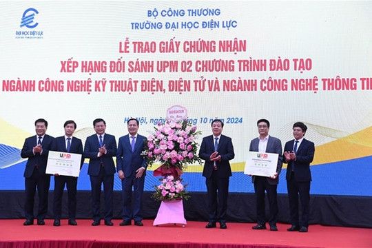 Trường Đại học Điện lực có 2 chương trình đào tạo được chứng nhận xếp hạng đối sánh UPM