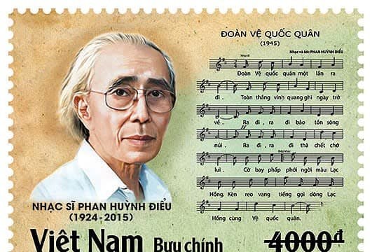 Phát hành bộ tem kỷ niệm 100 năm sinh nhạc sĩ Phan Huỳnh Điểu