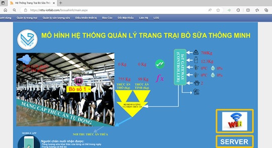 Xây dựng hệ thống giám sát và điều khiển tự động cho trang trại bò sữa sử dụng công nghệ Internet vạn vật