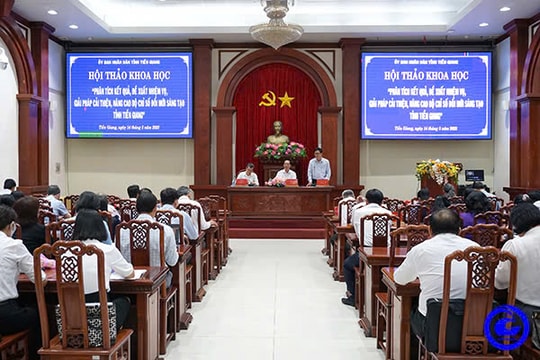 Tiền Giang: Tìm kiếm giải pháp nhằm cải thiện và nâng cao Bộ chỉ số đổi mới sáng tạo