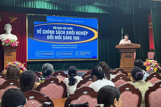 Hưng Yên: Tập huấn chính sách khởi nghiệp đổi mới sáng tạo cho phụ nữ và cộng đồng khởi nghiệp