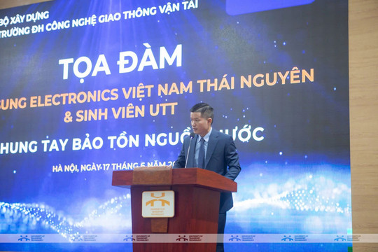 Samsung Electronics Việt Nam Thái Nguyên và sinh viên Trường Đại học Công nghệ Giao thông Vận tải: Chung tay bảo tồn nguồn nước
