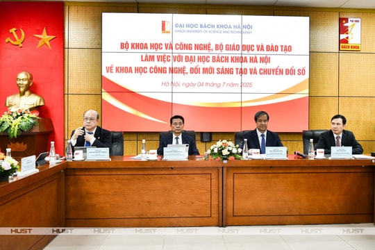 Bộ trưởng Bộ Khoa học và Công nghệ, Bộ trưởng Bộ Giáo dục và Đào tạo làm việc với Đại học Bách khoa Hà Nội