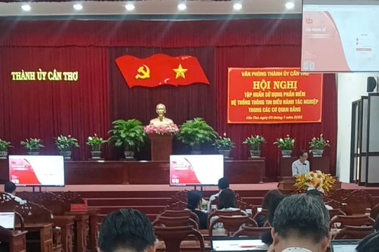 Cần Thơ: Tập huấn sử dụng phần mềm điều hành tác nghiệp trong các cơ quan Đảng