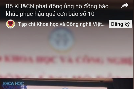 Bộ KH&CN phát động ủng hộ đồng bào khắc phục hậu quả cơn bão số 10