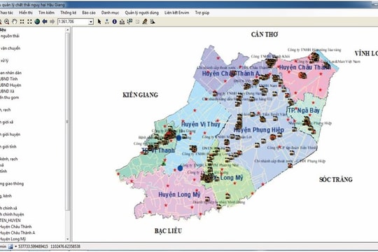 Hậu Giang: Ứng dụng GIS trong quản lý chất thải nguy hại