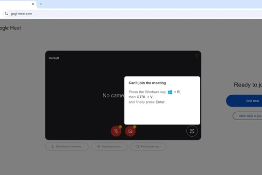 Mã độc đội lốt Google Meet đánh lừa người dùng họp trực tuyến