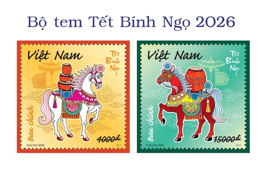 Phát hành bộ tem Tết Bính Ngọ 2026 tràn ngập sắc Xuân