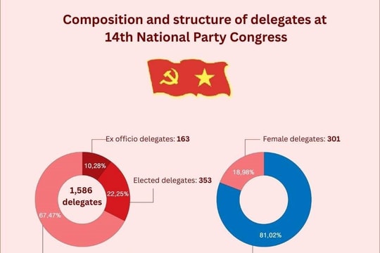 Infographic: Composition and structure of delegates at 14th National Party Congress