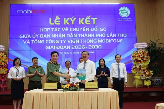 Hợp tác về chuyển đổi số giữa UBND thành phố Cần Thơ và Tổng công ty Viễn thông MobiFone giai đoạn 2026 - 2030