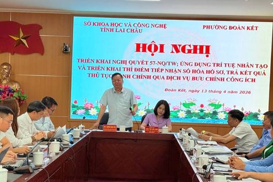 Đẩy mạnh triển khai Nghị quyết 57 gắn với ứng dụng AI và dịch vụ công ích tại phường Đoàn Kết, tỉnh Lai Châu