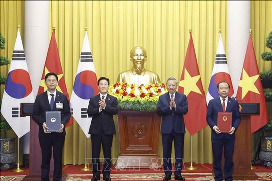 Ký kết nhiều văn kiện hợp tác về KHCN, đổi mới sáng tạo, sở hữu trí tuệ giữa Việt Nam - Hàn Quốc