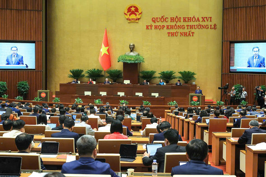 Kỳ họp không thường lệ lần thứ nhất, Quốc hội khóa XVI: Xem xét, thông qua 15 dự án luật