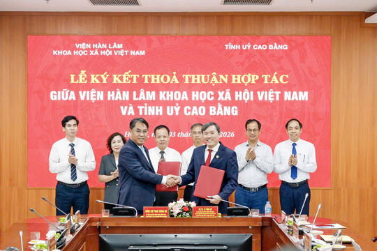 Cao Bằng và Viện Hàn lâm KHXH Việt Nam hợp tác toàn diện giai đoạn 2026-2030