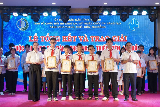 Hà Tĩnh vinh danh 28 giải pháp sáng tạo của thanh, thiếu niên, nhi đồng