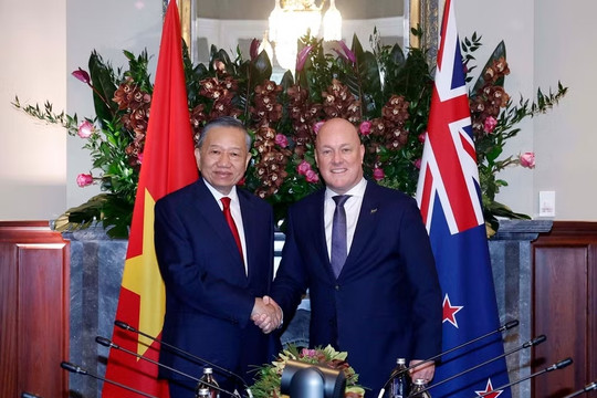 Tuyên bố chung giữa Việt Nam và New Zealand nhân chuyến thăm cấp Nhà nước của Tổng Bí thư, Chủ tịch nước Tô Lâm tới New Zealand