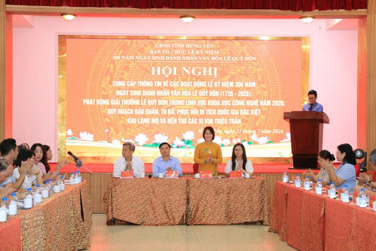 Hưng Yên tiếp nhận hồ sơ Giải thưởng Lê Quý Đôn năm 2026 đến ngày 18/9