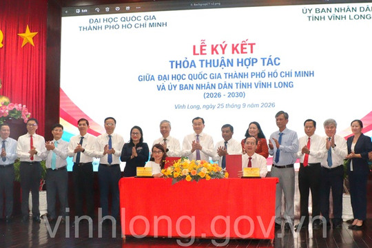 Vĩnh Long hợp tác với ĐHQG TP. Hồ Chí Minh, CT Group về KHCN, ĐMST và chuyển đổi số