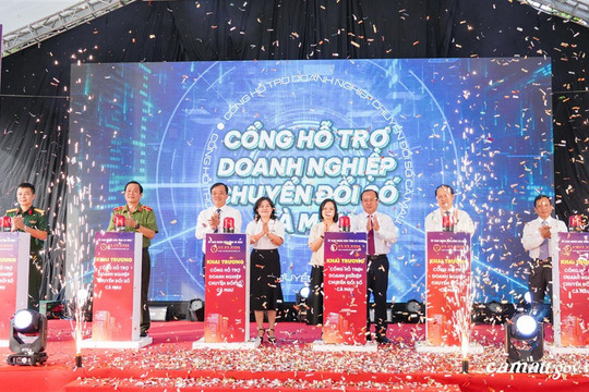 Cà Mau phát động “Ngày hội toàn dân học tập số”, khai trương Cổng hỗ trợ doanh nghiệp chuyển đổi số