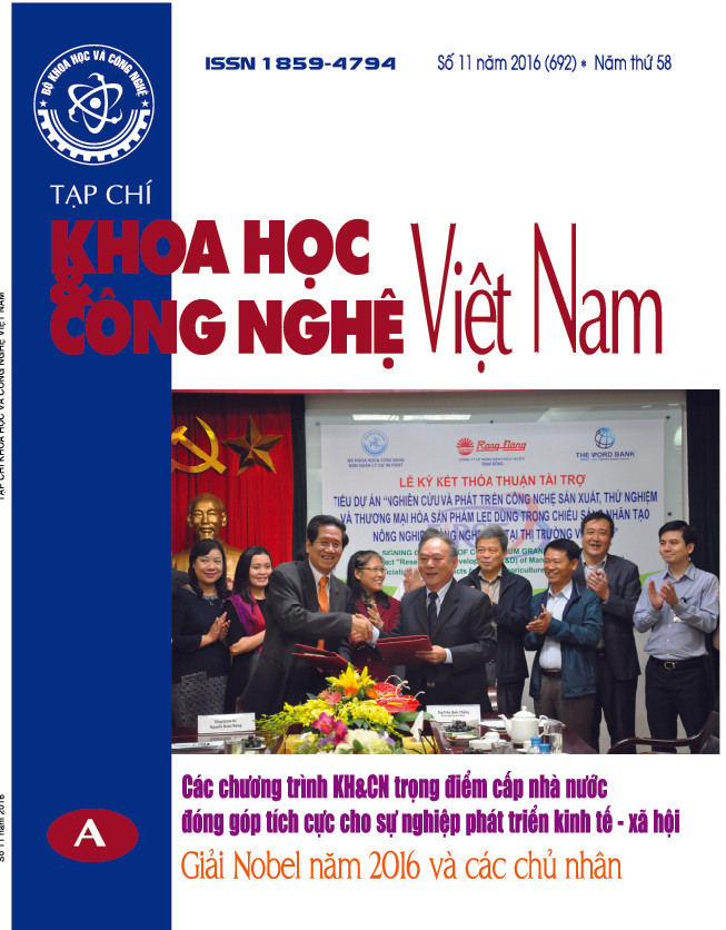 Tạp chí Khoa học và Công nghệ Việt Nam số 11 năm 2016 (692)