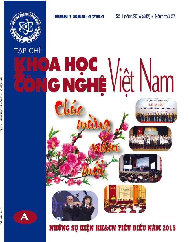 Tạp chí Khoa học và Công nghệ Việt Nam số 1 năm 2016 (682)