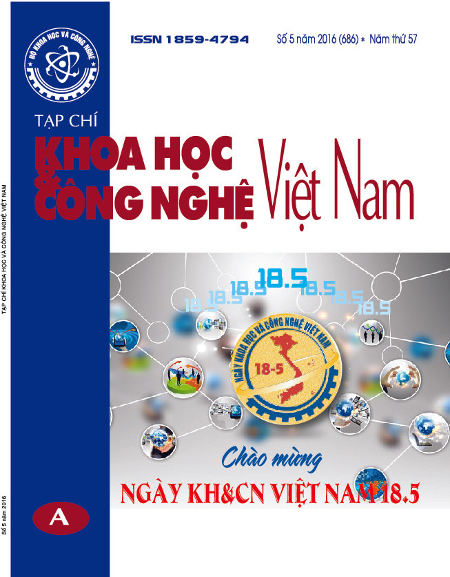 Tạp chí Khoa học và Công nghệ Việt Nam số 5 năm 2016 (686)