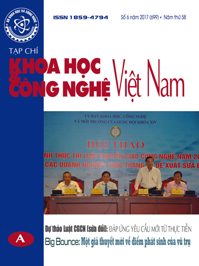 Tạp chí Khoa học và Công nghệ Việt Nam số 6 năm 2017 (699)