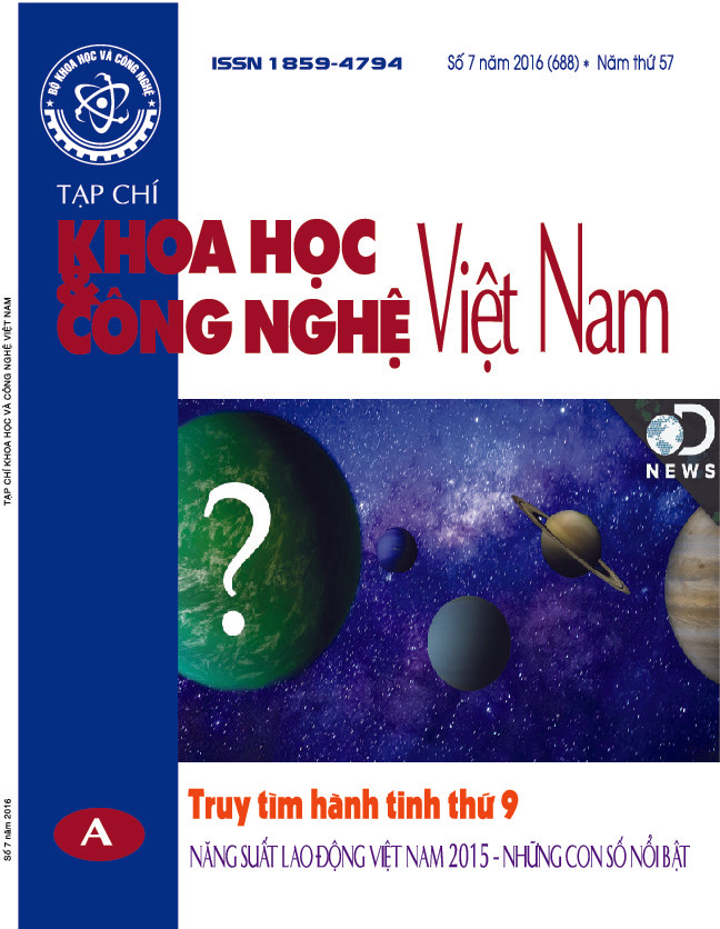 Tạp chí Khoa học và Công nghệ Việt Nam số 7 năm 2016 (688)