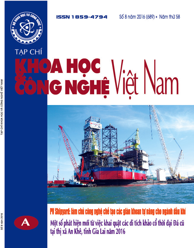 Tạp chí Khoa học và Công nghệ Việt Nam số 8 năm 2016 (689)