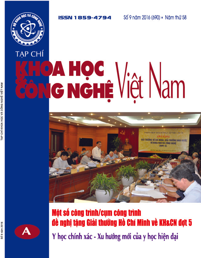 Tạp chí Khoa học và Công nghệ Việt Nam số 9 năm 2016 (690)