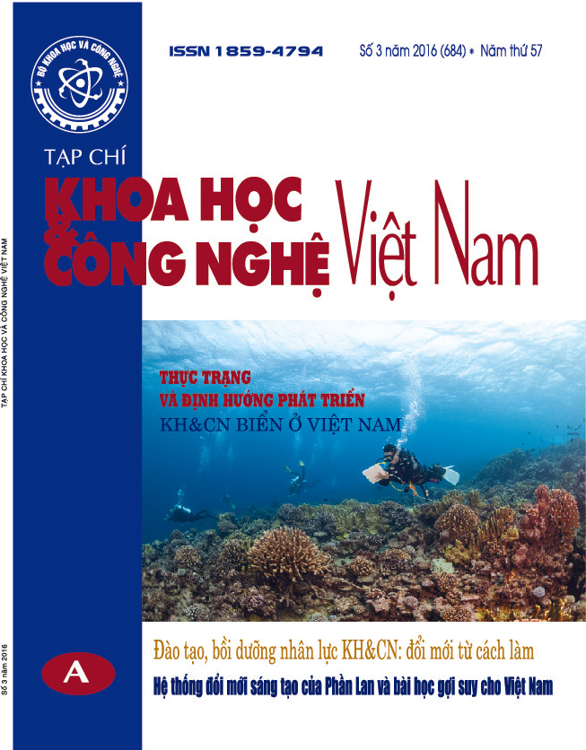 Tạp chí Khoa học và Công nghệ Việt Nam số 3 năm 2016 (684)