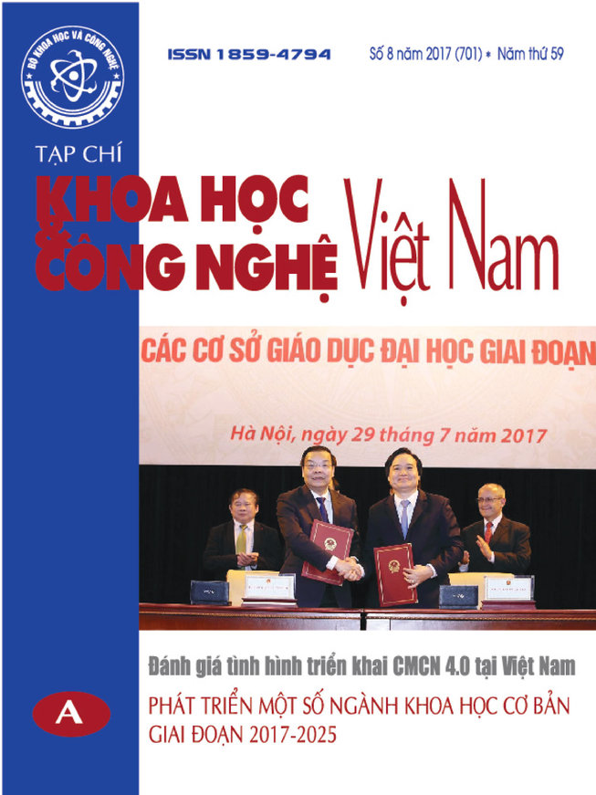 Tạp chí Khoa học và Công nghệ Việt Nam số 8 năm 2017 (701)