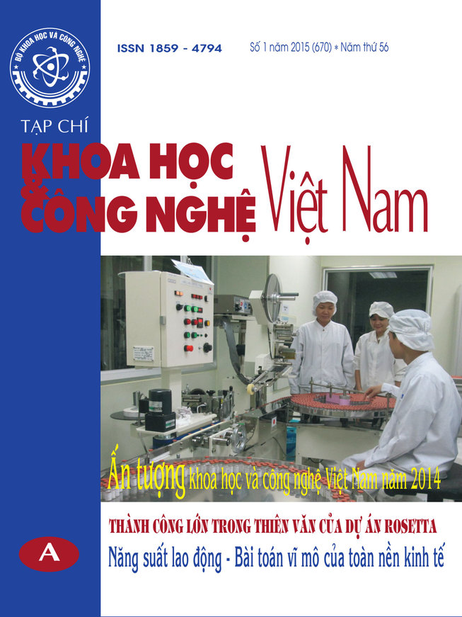 Tạp chí Khoa học và Công nghệ Việt Nam số 1 năm 2015 (670)