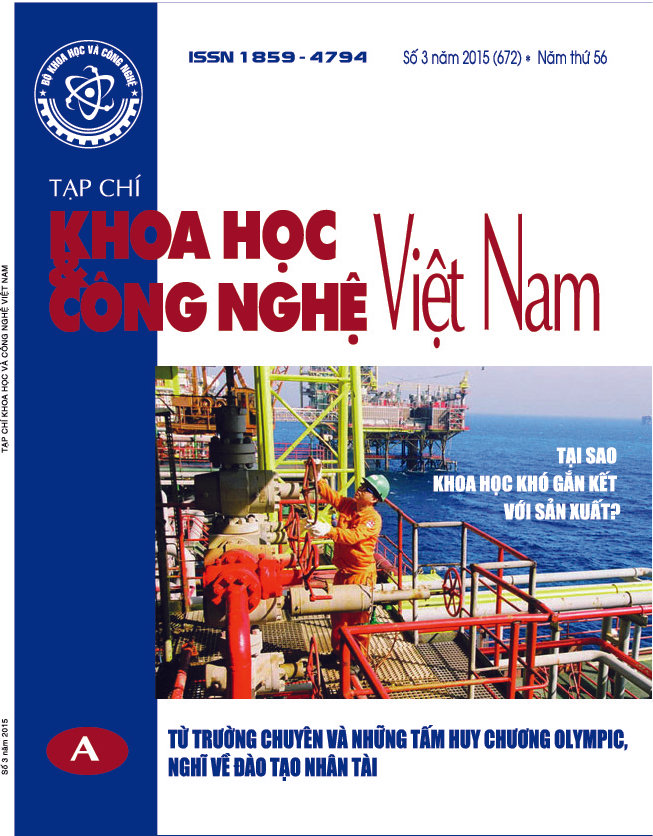 Tạp chí Khoa học và Công nghệ Việt Nam số 3 năm 2015 (672)