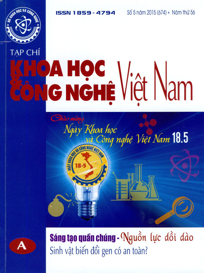 Tạp chí Khoa học và Công nghệ Việt Nam số 5 năm 2015 (674)