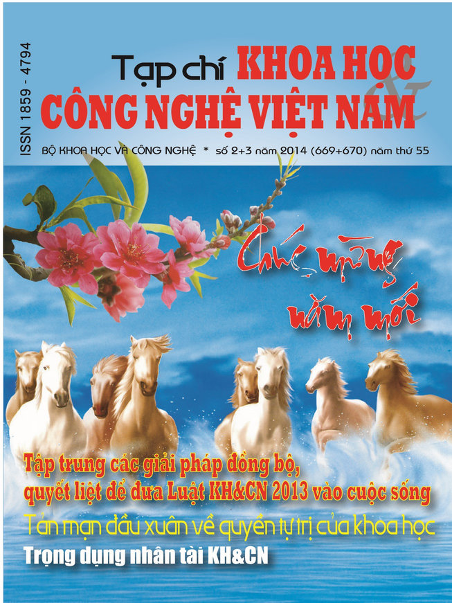 Tạp chí Khoa học và Công nghệ Việt Nam số 2+3 năm 2014 (669+670)